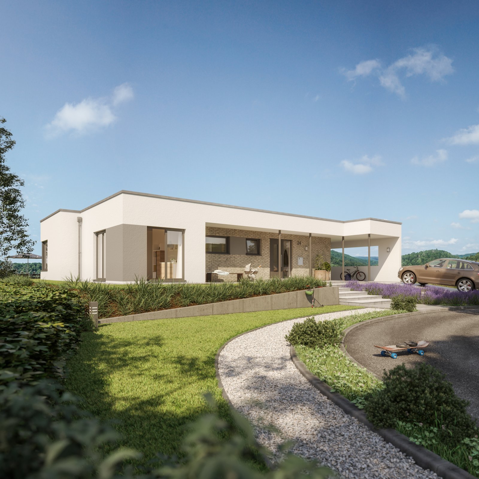 Neukirchen Pleiße: LivingHaus Bungalow – Dein individuell geplantes Zuhause im Bauhausstil mit smarten Extras 